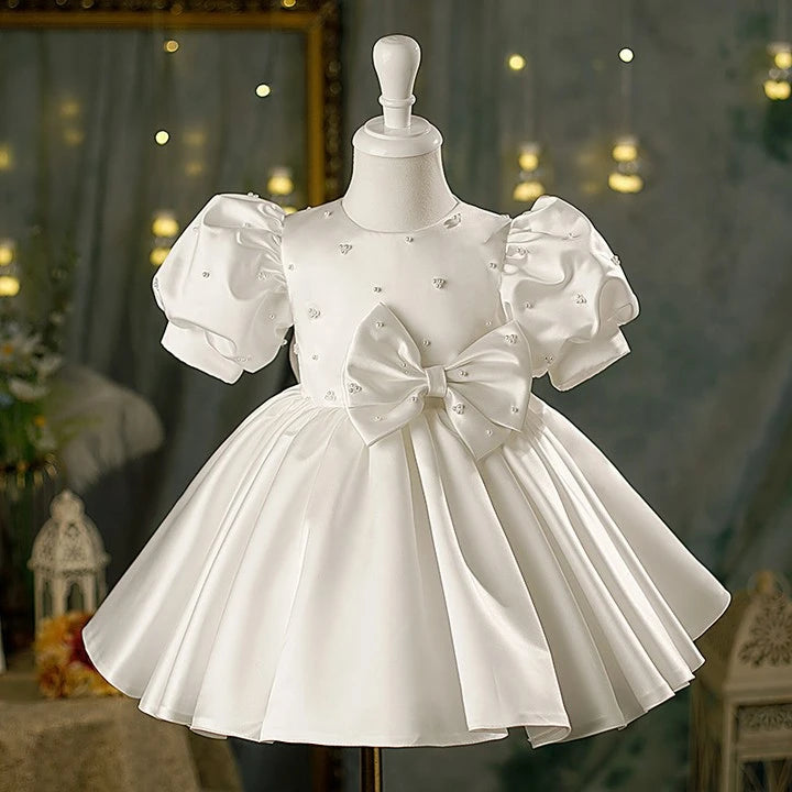 Satin Flower Girl Dress